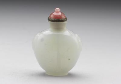 图片[2]-Opaque white glass snuff bottle with a beast-head shoulder-ring design, 18th-19th century, Qing dynasty-China Archive